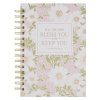 Journal - Bless and Keep You Blush Bloom  Numbers 6:24 - Spiral Journal